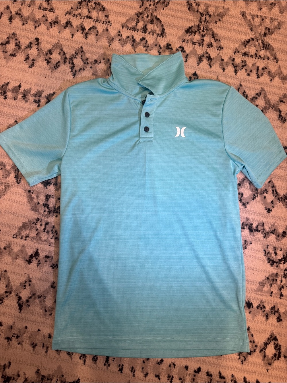 Hurley Youth Large (14/16) Aqua Blue Performance Polo